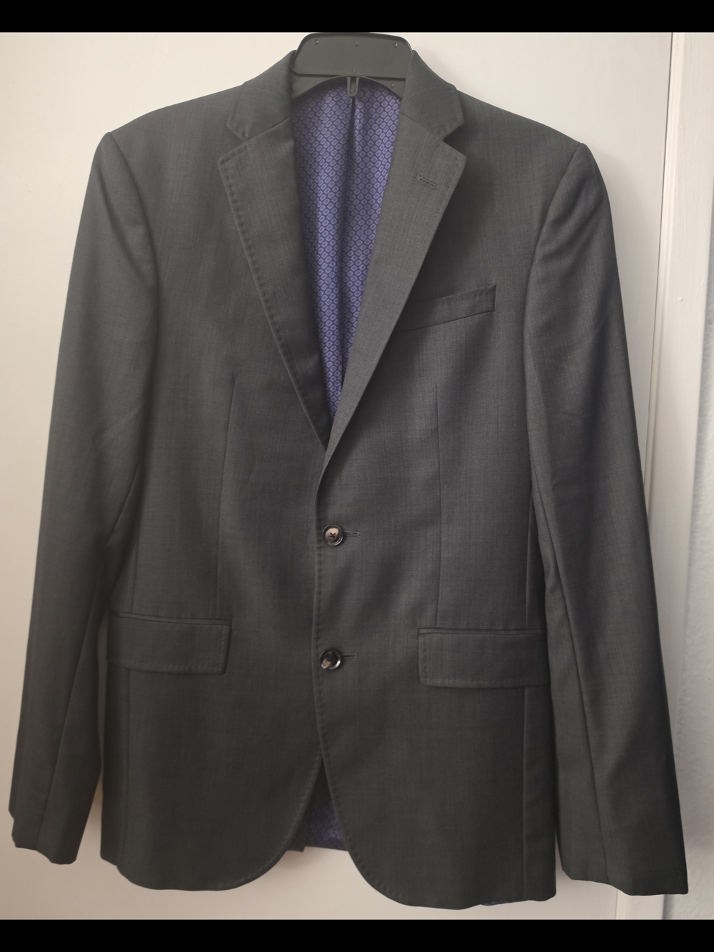 Ted Baker Charcoal Gray Two-Button Suit Blazer